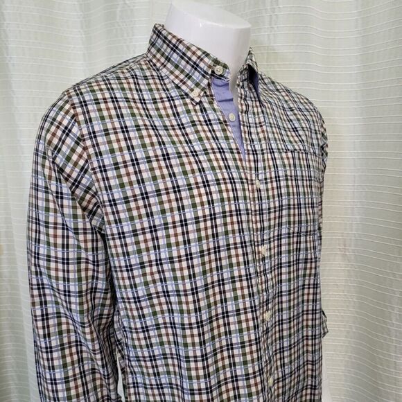 TOMMY HILFIGER Slim Fit Shirt Plaid Button Down Men's M - Picture 3 of 11